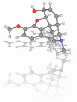 Codeine drug molecule Stock Illustration