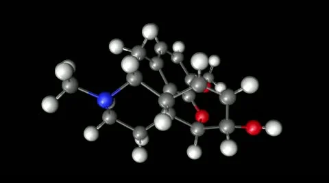 A codeine molecule 動画素材 12377552