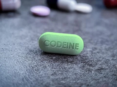 Codeine opiate medication for pain Stock Photos