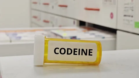CODEINE tablets used to relieve pain and suppress cough Stock Footage 338000089