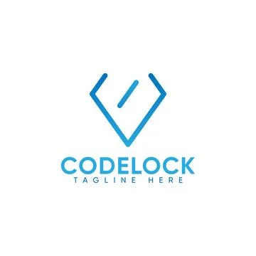 Codelock logo Illustrazione stock