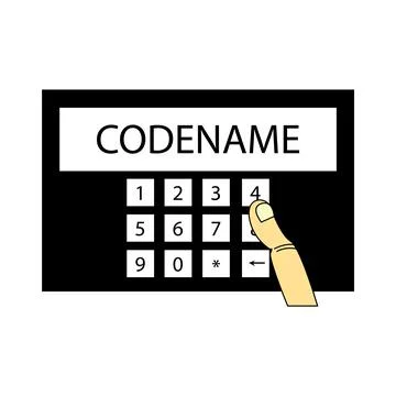 Codename display on white Stock Illustration