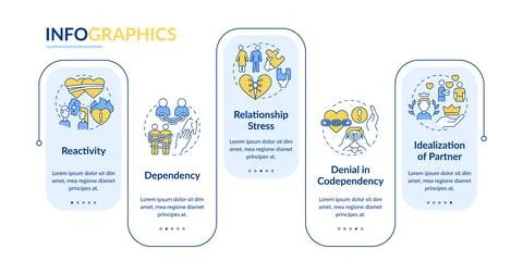 Codependent relationship layout with linear icon concept イラスト素材