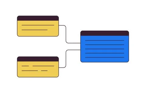 Coder parts integration 2D linear cartoon object イラスト素材