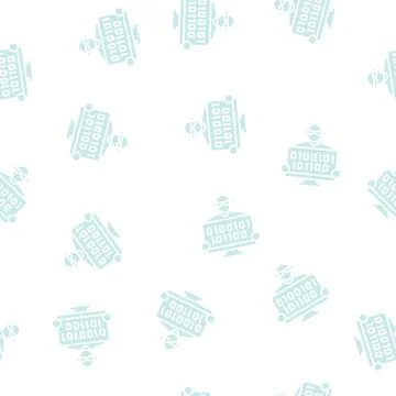 Coder programmer business glyph seamless pattern Illustrazione stock