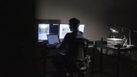 Coder Typing on a Laptop Stock Footage 208745939
