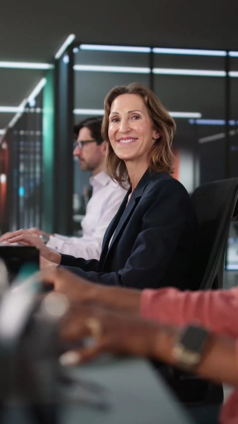 Coder Using Computer At Desk Stock Footage 303166295