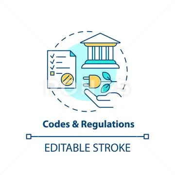 Codes and regulations concept icon: Royalty Free #219030586