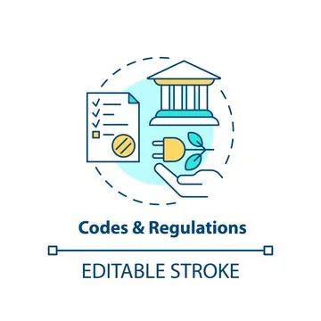 Codes and regulations concept icon イラスト素材