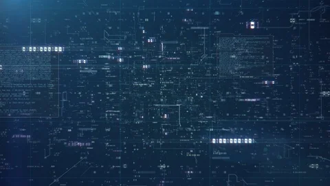 Codes, Numbers And Bits Of Data On A Dark Background Stock-Footage 107606122