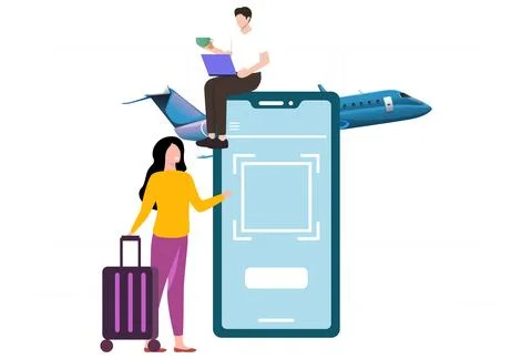 Codeshare Flight Concept Illustration Stock Illustration