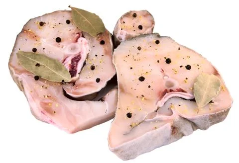 Codfish with lemon pepper Stock Photos