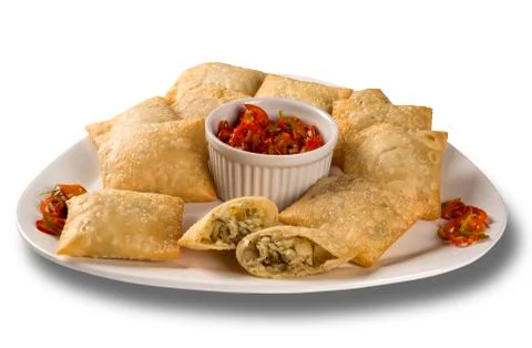 Codfish pastry with pepper Stock Photos