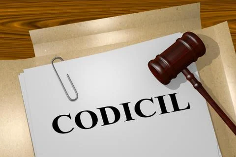 Codicil - legal concept 库存插图