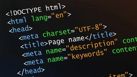Coding and programming concept with HTML code, script, source, data and text Stock Footage 274473141