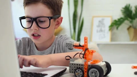 Coding and programming. Robotics, Science, Mathematics, Engineering, Technology. Stock Footage 196792989