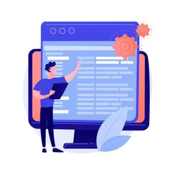 Coding and website development vector concept metaphor. Stock Illustration