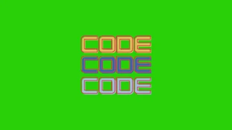 Coding animation on green screen background Stock Footage 332953873