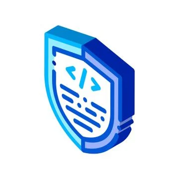 Coding Antivirus Program isometric icon vector illustration Stock Illustration