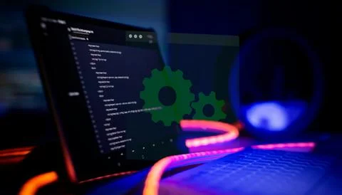 Coding background business data analytics programming online,  digital worl.. 写真素材