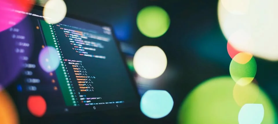 Coding background business data analytics programming online, digital world.. Stock-Fotos