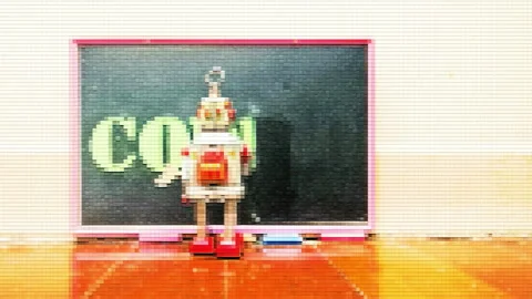 Coding blackbord digital Video stock 320668502