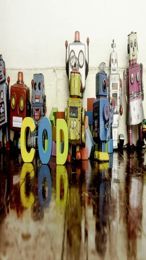 Coding bots phone Stock Footage 338351292