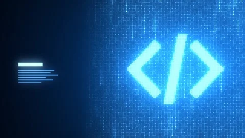 Coding brackets and software development programming code video Stock Footage 347256896