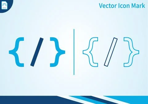 Coding brackets vector icon mark design inspiration logo. Stock-Illustration