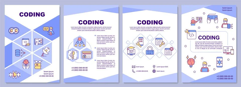Coding brochure template Illustration