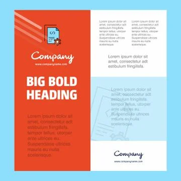 Coding  Business Company Poster Template. with place for text and images. vec Stockillustratie