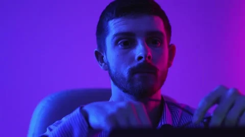 Coding. Businessman, programmer working on new online project, writing website Stock Footage 231428803