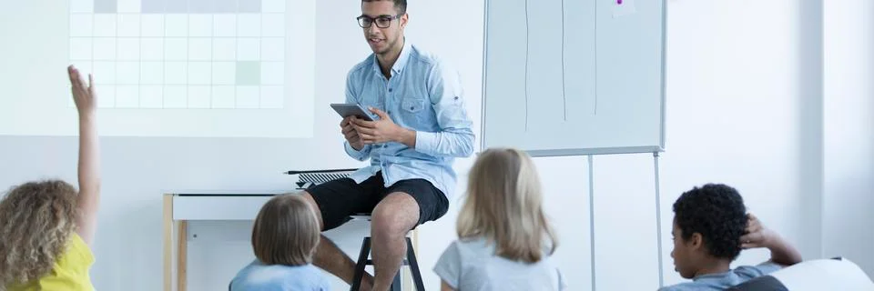 Coding classes for children Stock Photos