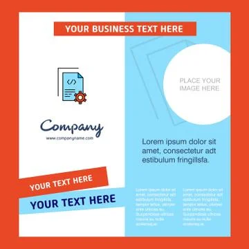 Coding  Company Brochure Template. Vector Busienss Template イラスト素材