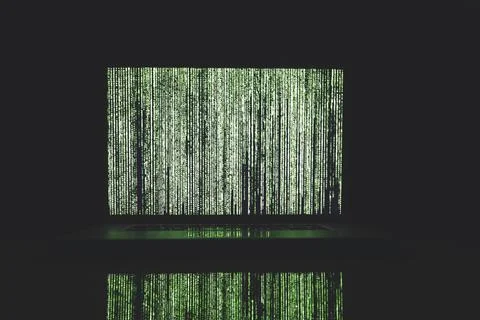 Coding on a computer screen 库存照片