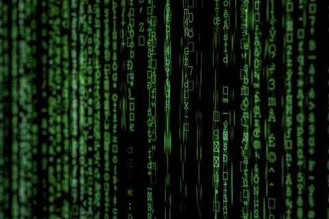 Coding on a computer screen 库存照片