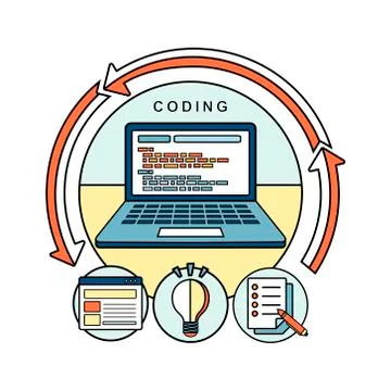 Coding concept Illustrazione stock
