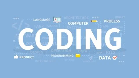 Coding concept illustration. イラスト素材