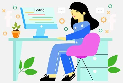 Coding Concept Illustration Stock Illustration