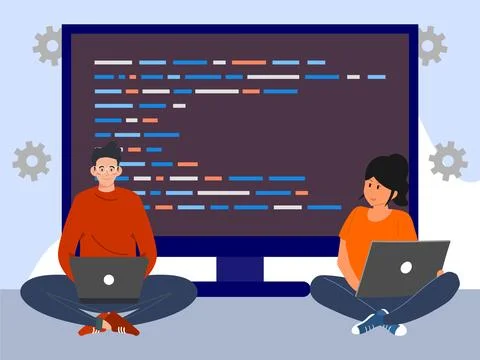 Coding Concept Illustration イラスト素材