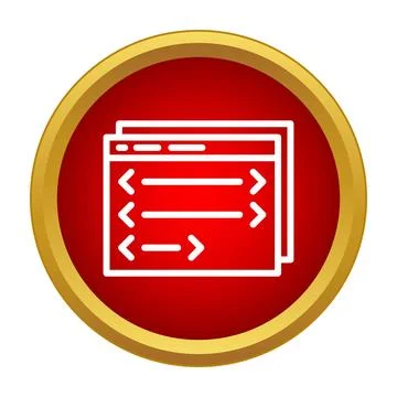 Coding concept showing web development window application icon Stock Illustration