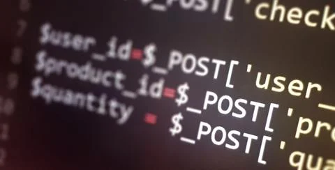 Coding concept. Software development monitor. Technology display. Application 스톡 사진