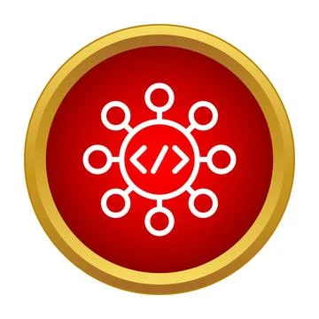 Coding connection network linking development and software Stock-Illustration
