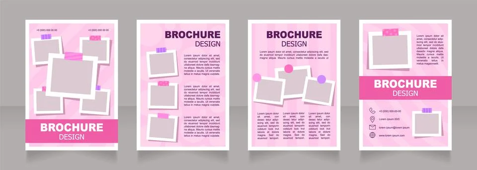 Coding course announcement blank brochure design Stock-Illustration