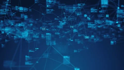 Coding for cybersecurity using cloud computing big data network connectivity Stock Footage 163005126