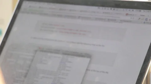 Coding developing programming Stock Footage 98677297