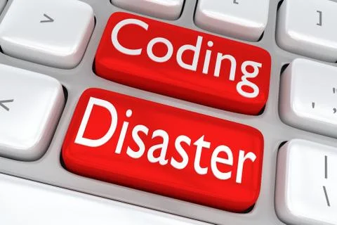 Coding Disaster concept Illustrazione stock
