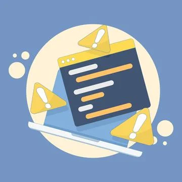 Coding error notification concept Illustrazione stock