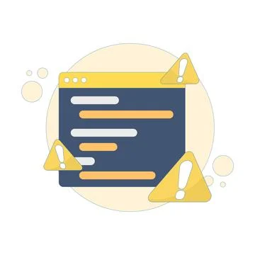 Coding error notification concept Stock-Illustration