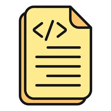 Coding file pages icon for web development Illustrazione stock